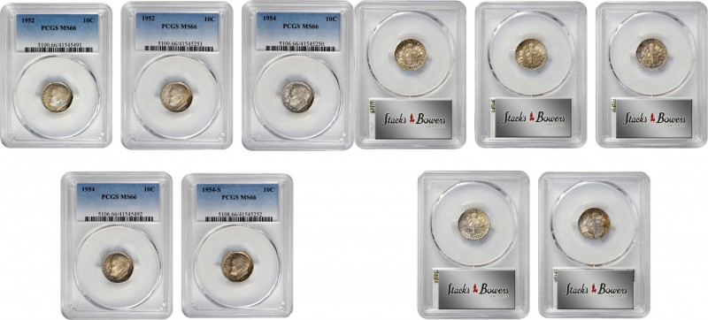 Roosevelt Dime

Lot of (5) 1950s Roosevelt Dimes. MS-66 (PCGS).

Included ar...