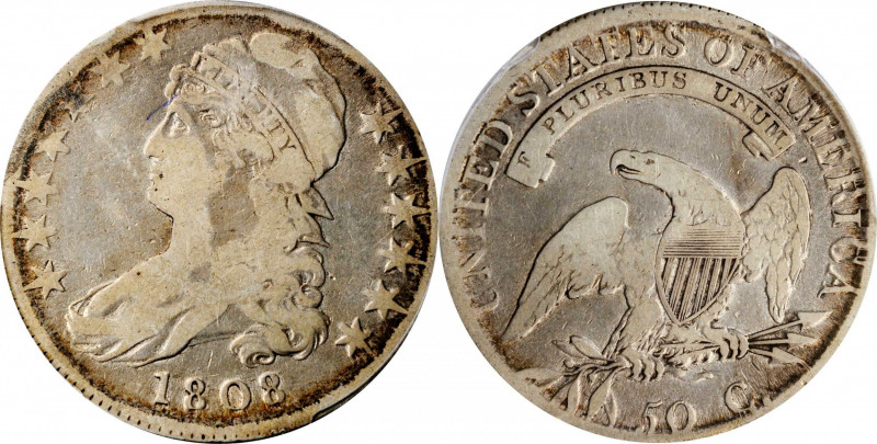 Capped Bust Half Dollar

1808 Capped Bust Half Dollar. Fine-12 (PCGS).

PCGS...