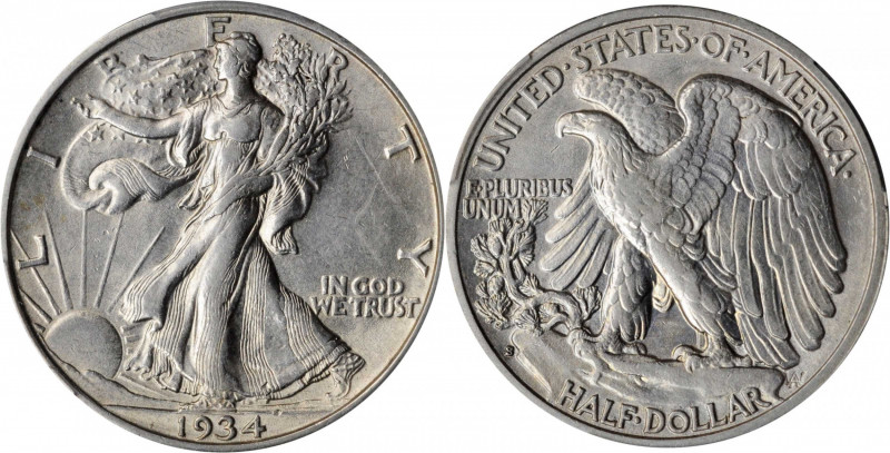 Walking Liberty Half Dollar

1934-S Walking Liberty Half Dollar. AU-55 (PCGS)....