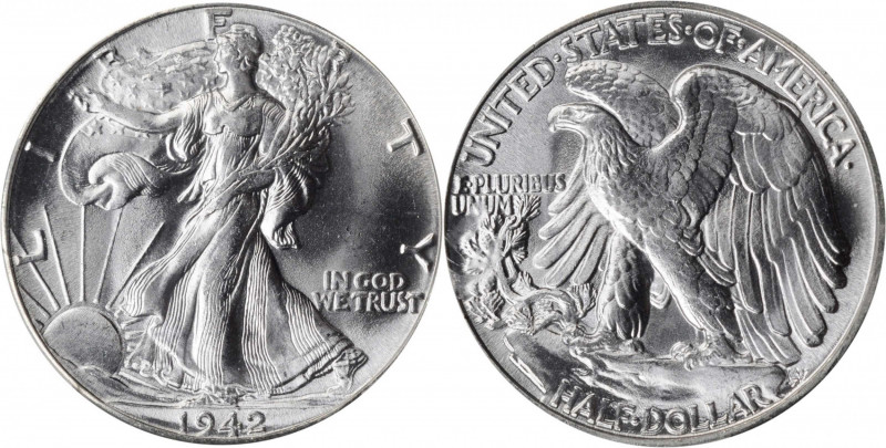 Walking Liberty Half Dollar

1942 Walking Liberty Half Dollar. MS-66 (PCGS).
...