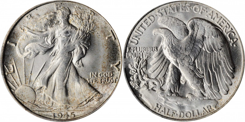 Walking Liberty Half Dollar

1945-S Walking Liberty Half Dollar. MS-65 (PCGS)....