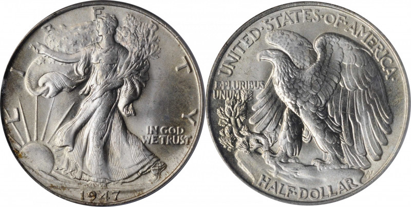 Walking Liberty Half Dollar

1947 Walking Liberty Half Dollar. MS-65 (PCGS). O...