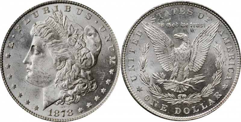 Morgan Silver Dollar

1878 Morgan Silver Dollar. 7 Tailfeathers. Reverse of 18...