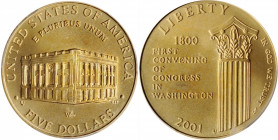 U.S. Capitol Visitor Center Gold $5

2001-W U.S. Capitol Visitor Center Gold $5. Chief Engraver John M. Mercanti Signature. MS-69 (PCGS).

PCGS# 9...