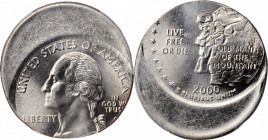 Mint Errors

2000-Dated State Quarter. New Hampshire--Struck 30% Off Center--MS-62 (PCGS).

Estimate: $100