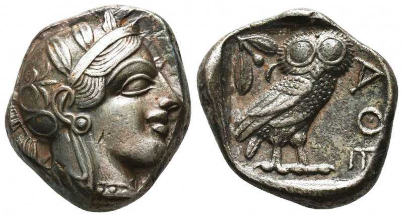 ATTICA. Athens. Circa 454-404 BC.AR Tetradrachm

Obverse : Helmeted head of At...