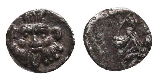 Greek AR Silver Obol, Ca. 350-300 BC. 
Condition: Very Fine

Weight: 0.2 gr
...