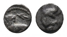 Greek AR Silver Obol, Ca. 350-300 BC. 
Condition: Very Fine

Weight: 0.2 gr
Diameter: 16 mm