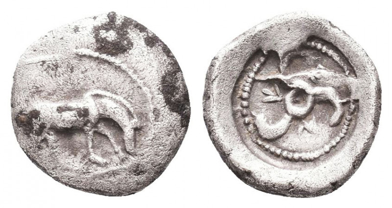 Greek AR Silver Obol, Ca. 350-300 BC. 
Condition: Very Fine

Weight: 0.6 gr
...