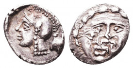 Greek AR Silver Obol, Ca. 350-300 BC. 
Condition: Very Fine

Weight: 0.9 gr
Diameter: 9 mm
