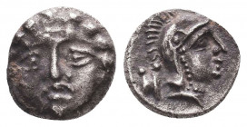 Greek AR Silver Obol, Ca. 350-300 BC. 
Condition: Very Fine

Weight: 0.9 gr
Diameter: 9 mm