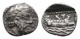 Greek AR Silver Obol, Ca. 350-300 BC. 
Condition: Very Fine

Weight: 0.8 gr
Diameter: 9 mm