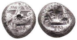 Achaemenid Persia. AR siglos, c. 485 BC.
Condition: Very Fine

Weight: 4.9 gr
Diameter: 14 mm