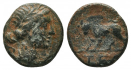 Ancient Greek Coin, Ae. 450-400 B.C. Ae
Condition: Very Fine

Weight: 1.8 gr
Diameter: 13 mm
