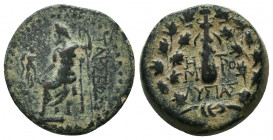 CILICIA, Tarsos . After 164 BC. Æ 
Condition: Very Fine

Weight: 6.2 gr
Diameter: 19 mm