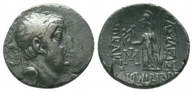 Kings of Cappadocia. Ariobarzanes I Philoromaios (96-63 BC). AR Drachm
Condition: Very Fine

Weight: 3.0 gr
Diameter: 16 mm
