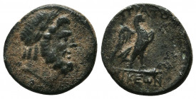 SELEUKID KINGS OF SYRIA. Achaios, usurper, 220-214 BC. AE 
Condition: Very Fine

Weight: 3.0 gr
Diameter: 15 mm