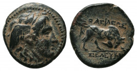 SELEUKID KINGS OF SYRIA. Seleukos I Nikator (312-281 BC). Ae. Antioch.
Condition: Very Fine

Weight: 2.5 gr
Diameter: 14 mm