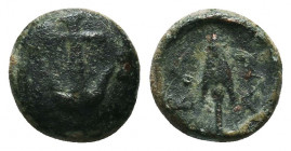 SELEUKID KINGS of SYRIA. 2nd to 1st Century BC. Ae.
Condition: Very Fine

Weight: 0.8 gr
Diameter: 9 mm