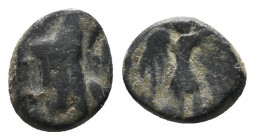 Armenian Kingdom of Sophene. Mithradates II. Ca. 89-after 85 B.C. AE
Condition: Very Fine

Weight: 1.3 gr
Diameter: 8 mm