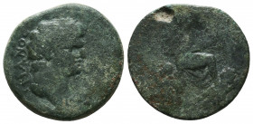 CILICIA. Mallus. Domitian (81-96). Ae.
Obv: AYTOKPATωP ΔOMITIANOC.
Laureate head right.
Rev: MAΛΛωTωN / IOY AΓA.
Tyche seated right, holding grain...