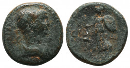 Trajan (AD 98-117). AE
Condition: Very Fine

Weight: 5.5 gr
Diameter: 17 mm