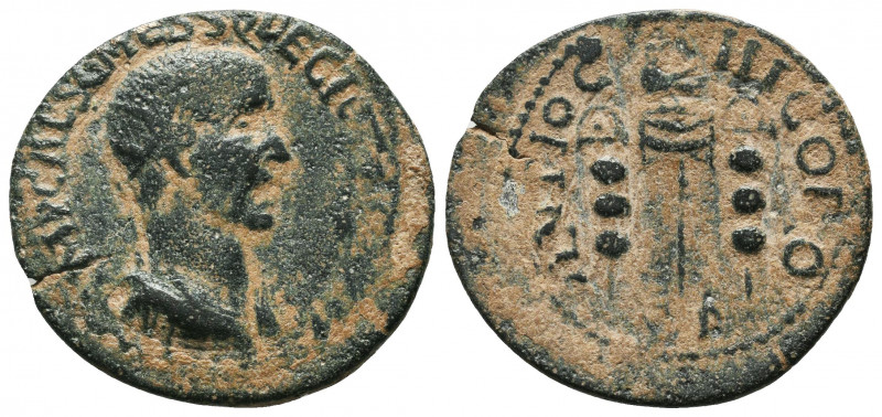 Trajan Decius; 249-251 AD, Antiochia, Pisidia, AE
Condition: Very Fine

Weigh...