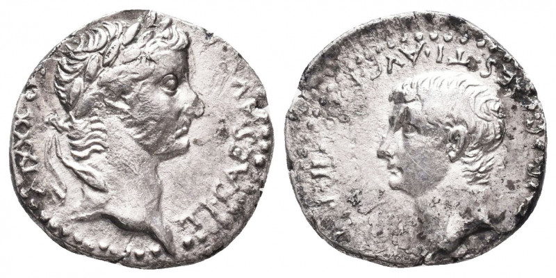 Germanicus with Divus Augustus (died AD 19 ). Drachm, Cappadocia, Caesarea-Euseb...