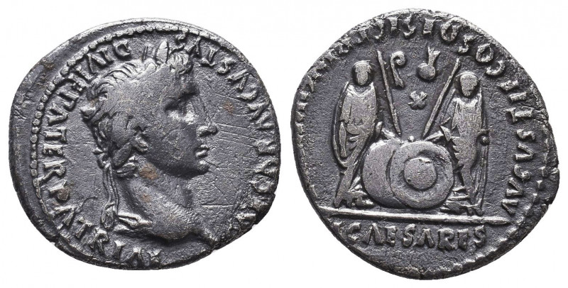 Augustus (27 BC - 14 AD). AR Denarius. Lugdunum, c. 2-1 BC.
Obv. CAESAR AVGVSTV...