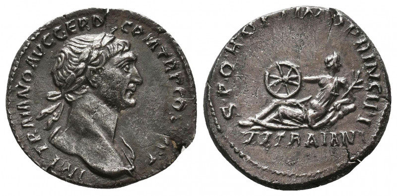 Trajan (AD 98-117). AR denarius
Condition: Very Fine

Weight: 3.0 gr
Diamete...