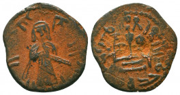 Arab - Byzantine and cut Coins Ae, 7th - 13th Centuries
Condition: Very Fine

Weight: 2.2 gr
Diameter: 19 mm