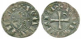 Crusader States, Bohémond III AR Denier. AD 1163-1201.
Condition: Very Fine

Weight: 0.8 gr
Diameter: 18 mm