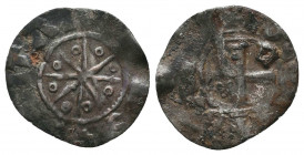 Crusader States, AR Denier. AD 1163-1201.
Condition: Very Fine

Weight: 0.4 gr
Diameter: 16 mm