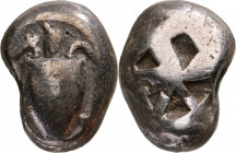 ANCIENT GREECE
ISLANDS OFF ATTICA, Aegina. Silver Stater (12.10 g). Circa 525-480 BC. 
Sea turtle with thick collar and row of dots down its back/La...