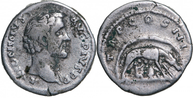 ROMAN EMPIRE
Antoninus Pius, as Augustus (AD 138-161). AR denarius (3.92 g), Ro...