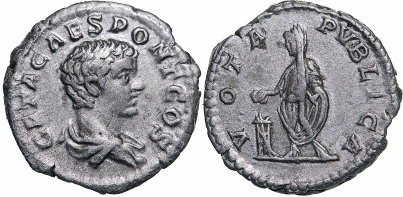 ROMAN EMPIRE
Geta (198-209 AD), AR Denarius (2.94g), struck 205 AD, Rome
GETA ...