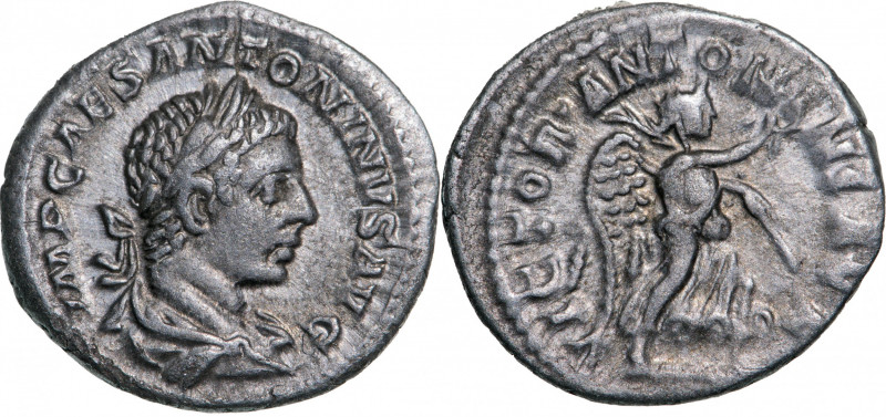 ROMAN EMPIRE
Elagabal (218-222 AD), AR Denarius (2.85g), struck 219 AD, Rome
I...