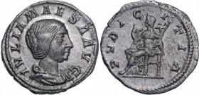 ROMAN EMPIRE
Julia Maesa (218-224 AD), AR Denarius (2,69g), Rome
IVLIA MAESA AVG, draped bust right / PVDICITIA, Pudicitia seated left holding scept...