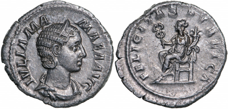 ROMAN EMPIRE
Julia Mamaea (222-235 AD), AR Denarius (3.22g), Rome
IVLIA MAMAEA...