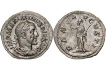 ROMAN EMPIRE
Maximinus I. Thrax (235-238AD), AR Denarius (2,1g), struck 235-236 AD, Rome
IMP MAXIMINVS PIVS AVG laureate, draped and cuirassed bust ...