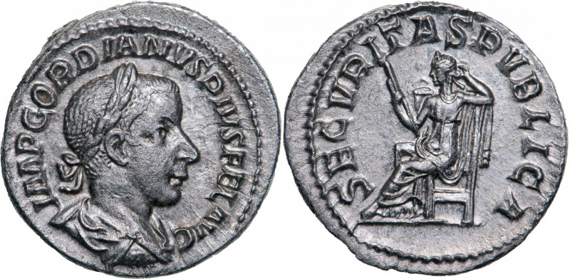 ROMAN EMPIRE
Gordian III. (238 -244 AD), AR Denarius (2.9g), struck 241 AD, Rom...