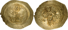 BYZANTINE EMPIRE
Nicephorus III Botaniates (1078-1081). Histamenon Electrum (4.45 g) , Constantinople.
 Christ Pantokrator seated facing on throne w...