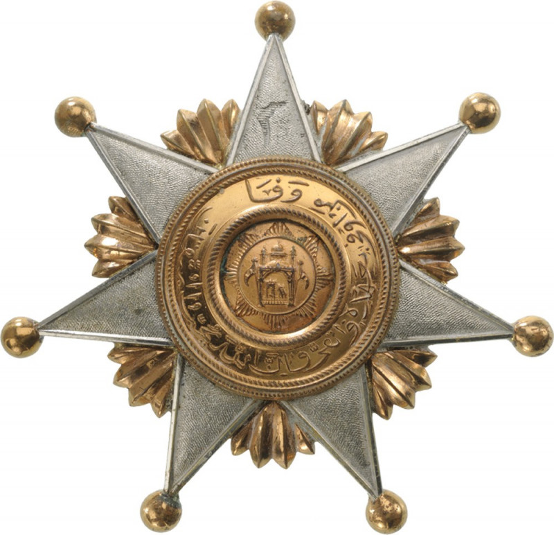 AFGHANISTAN
Nishan-i-Vafa (Order of Fidelity)
3rd Class Badge. Breast Badge, 8...