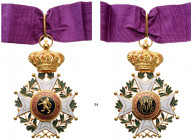 BELGIUM
ORDER OF LEOPOLD
Commander's Cross, 3rd Class, instituted in 1832. Neck Badge, 63 mm, gilt Bronze, both central medallions gilt, both sides ...