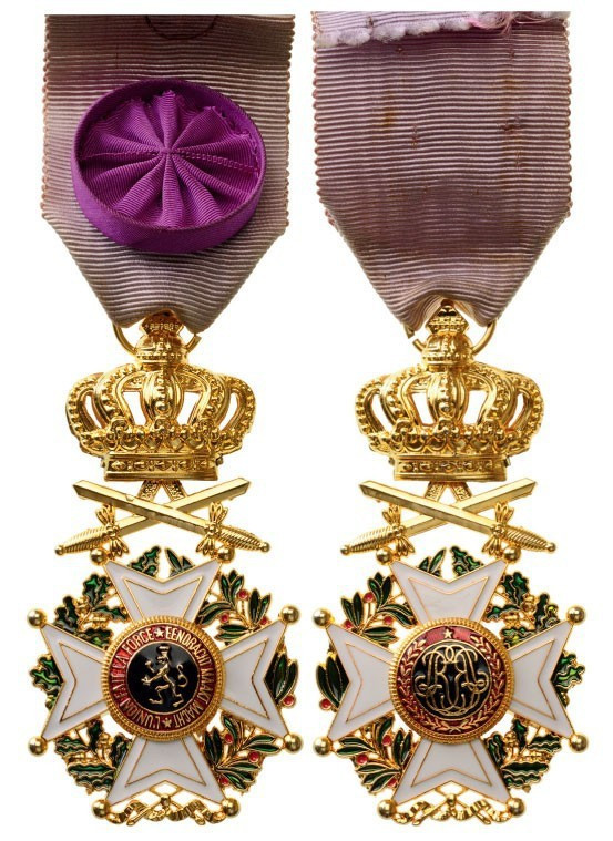 BELGIUM
ORDER OF LEOPOLD
Officer's Cross, 4th Class, 2nd Type Military, instit...