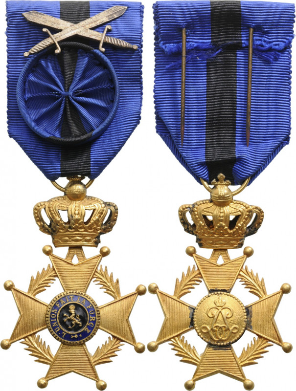 BELGIUM
ORDER OF LEOPOLD II
Officer`s Cross for Military, 4th Class, institute...