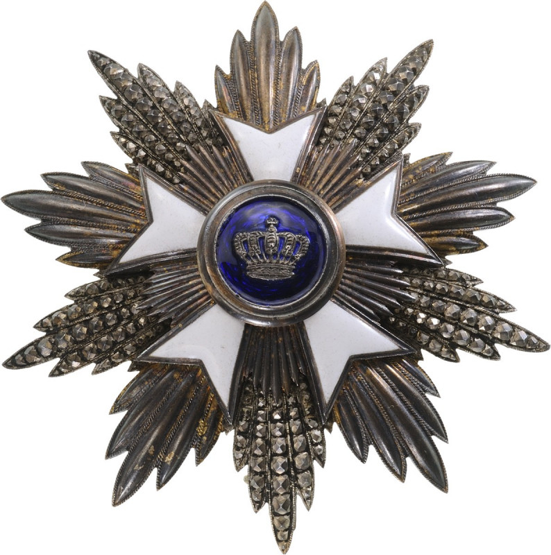 BELGIUM
ORDER OF THE CROWN
Grand Cross Star, 1st Class, instituted in 1897. Br...