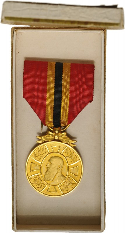 BELGIUM
Commemorative Medal of Reign of King Leopold II, 1865-1905
Breast Badg...