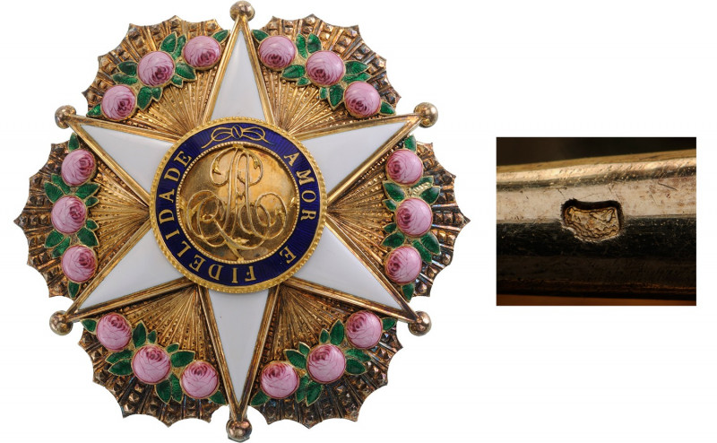 BRAZIL
ORDER OF THE ROSE
Commander's Star, instituted in 1929. Breast Star, 60...