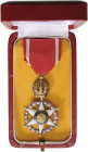 BRAZIL
ORDER OF THE ROSE
Officer's Cross, 4th Class, instituted in 1829. Breast Badge, 51 mm, GOLD, superimposed parts gilt, enameled (minor restora...